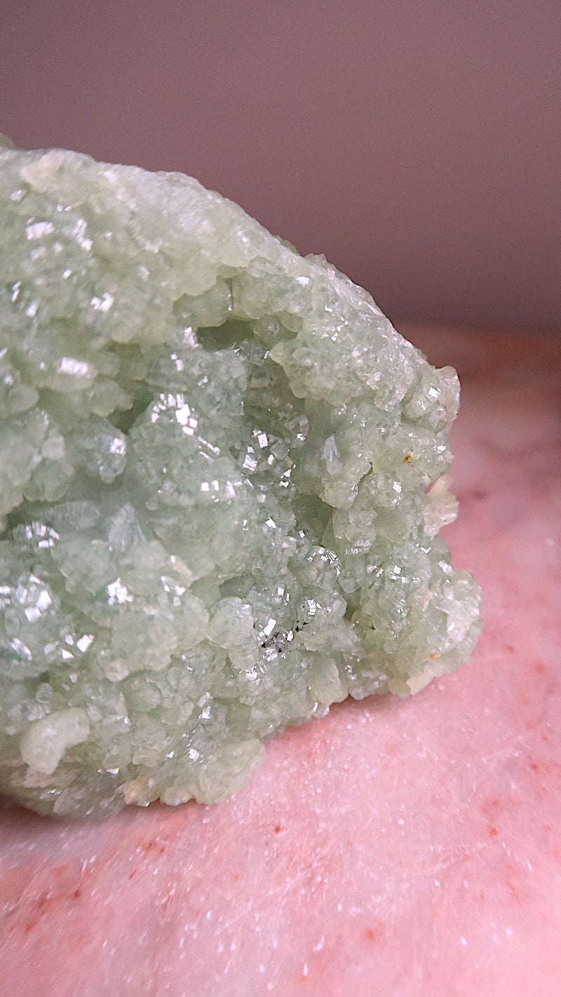 Raw Prehnite Cluster