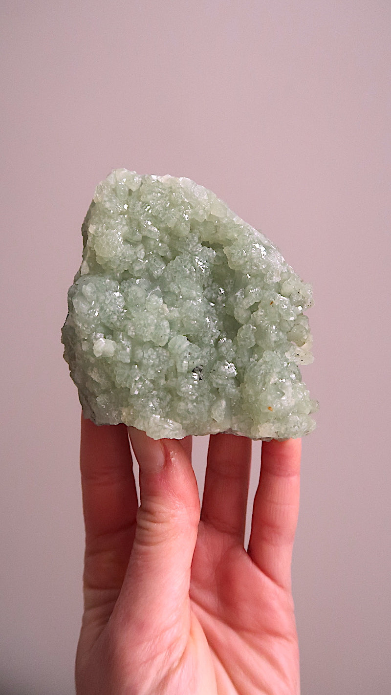 Raw Prehnite Cluster