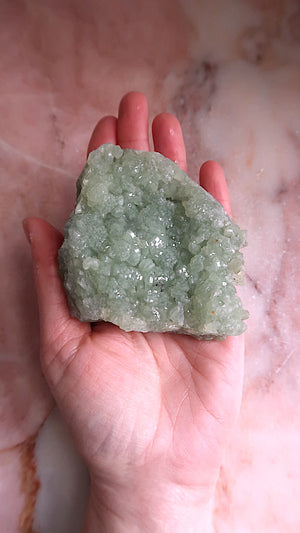 Raw Prehnite Cluster