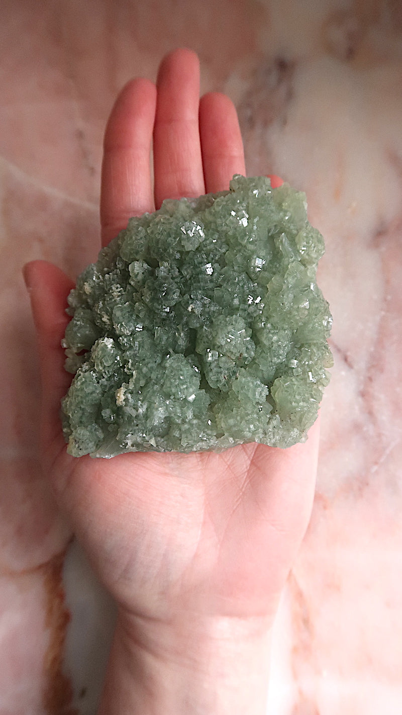 Raw Prehnite Cluster