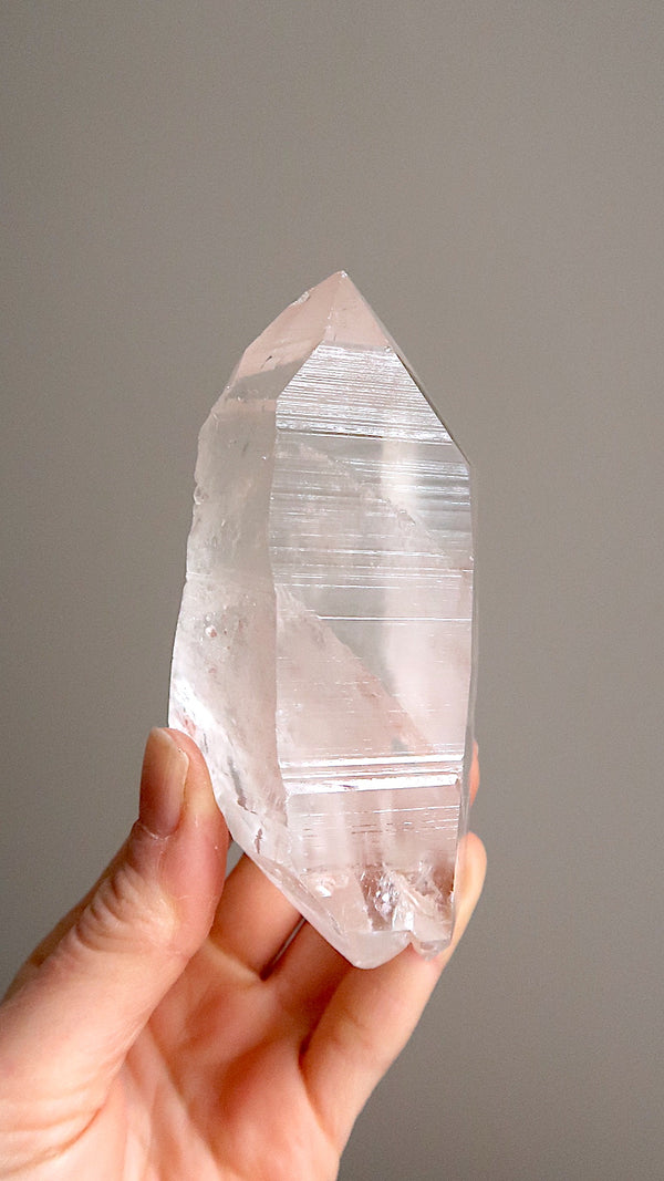 Large Premium Clear Lemurian Quartz (double termination)