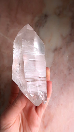 Large Premium Clear Lemurian Quartz (double termination)