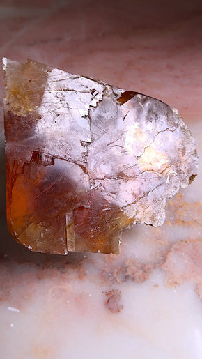 Large Amber Calcite (with rainbows)