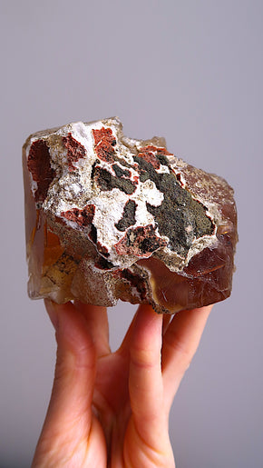 Large Amber Calcite (with rainbows)