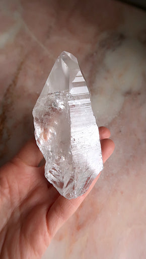 Premium Lemurian Quartz Point