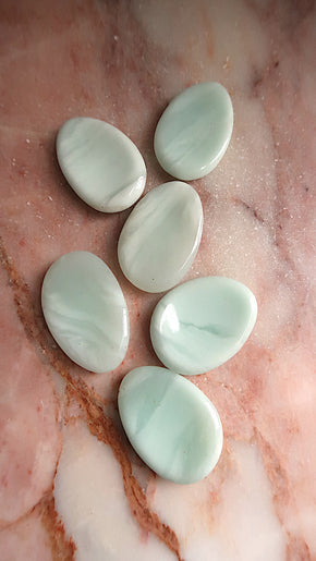 Blue Amazonite Palm Stones