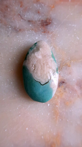 Green Flower Agate Pocket Stone