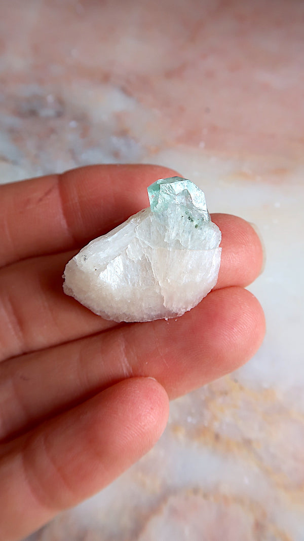 Small Green Apophyllite & Stilbite