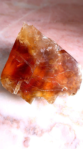 Large Amber Calcite (with rainbows)