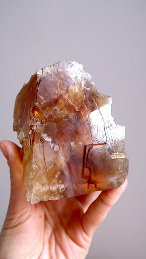 Large Amber Calcite (with rainbows)