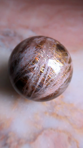 Premium Golden Pink Moonstone (gold rainbow)