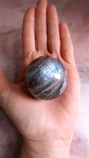 Premium Black Moonstone sphere