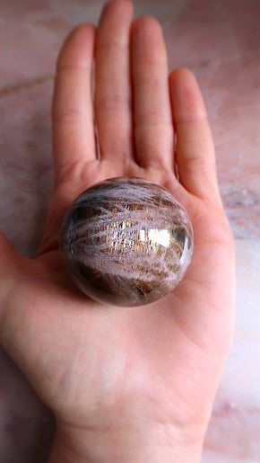 Premium Black Moonstone sphere