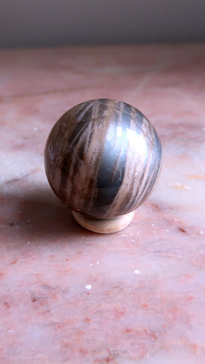 Premium Black Moonstone sphere