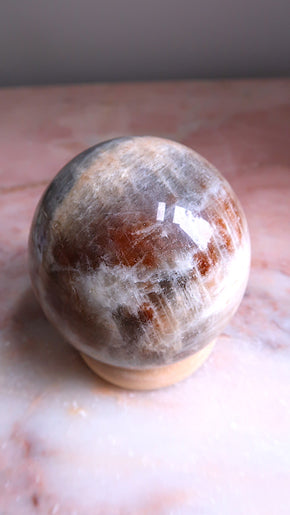 Large Moonstone & Sunstone Sphere