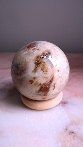 Large Moonstone & Sunstone Sphere