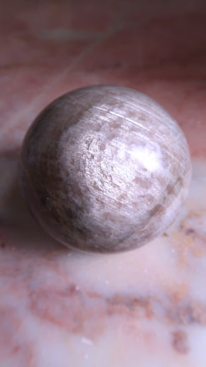 Large Silver Moonstone Sphere