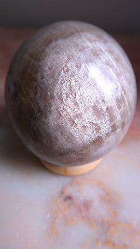 Large Silver Moonstone Sphere