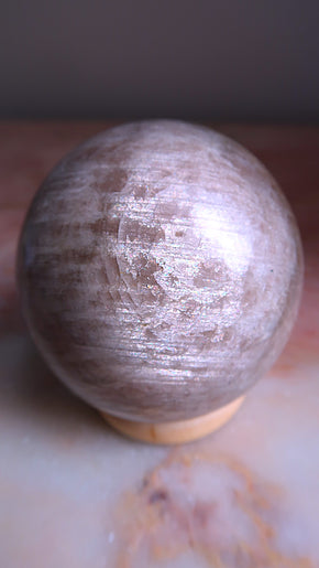 Large Silver Moonstone Sphere