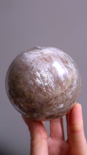Large Silver Moonstone Sphere