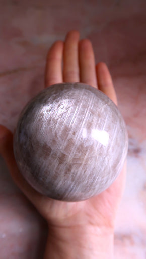 Large Silver Moonstone Sphere