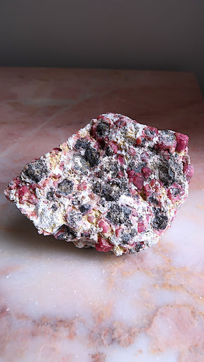 Large Raw Raspberry Garnet Cluster
