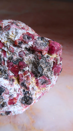 Large Raw Raspberry Garnet Cluster