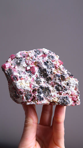Large Raw Raspberry Garnet Cluster