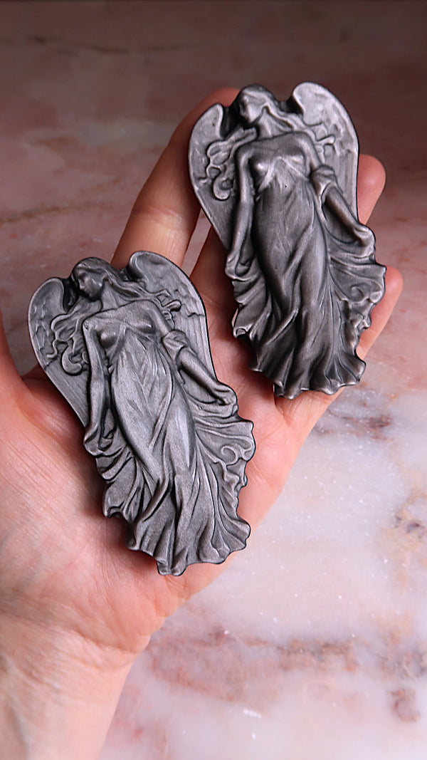 Silver Obsidian Angel