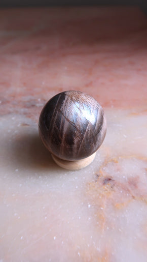 Pink & Gold Moonstone Sphere