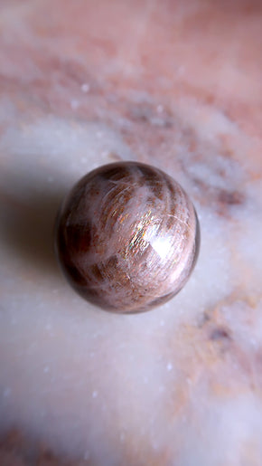 Pink & Gold Moonstone Sphere