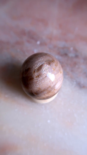 Small Pink Gold Moonstone Sphere