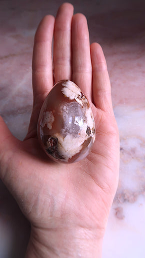 Flower Agate Egg
