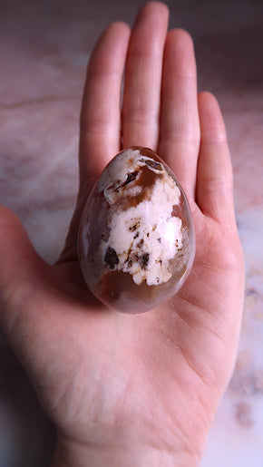 Flower Agate Egg