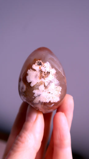 Flower Agate Egg