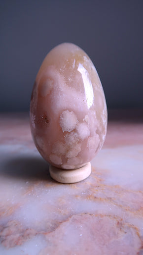 Large Flower Agate Egg