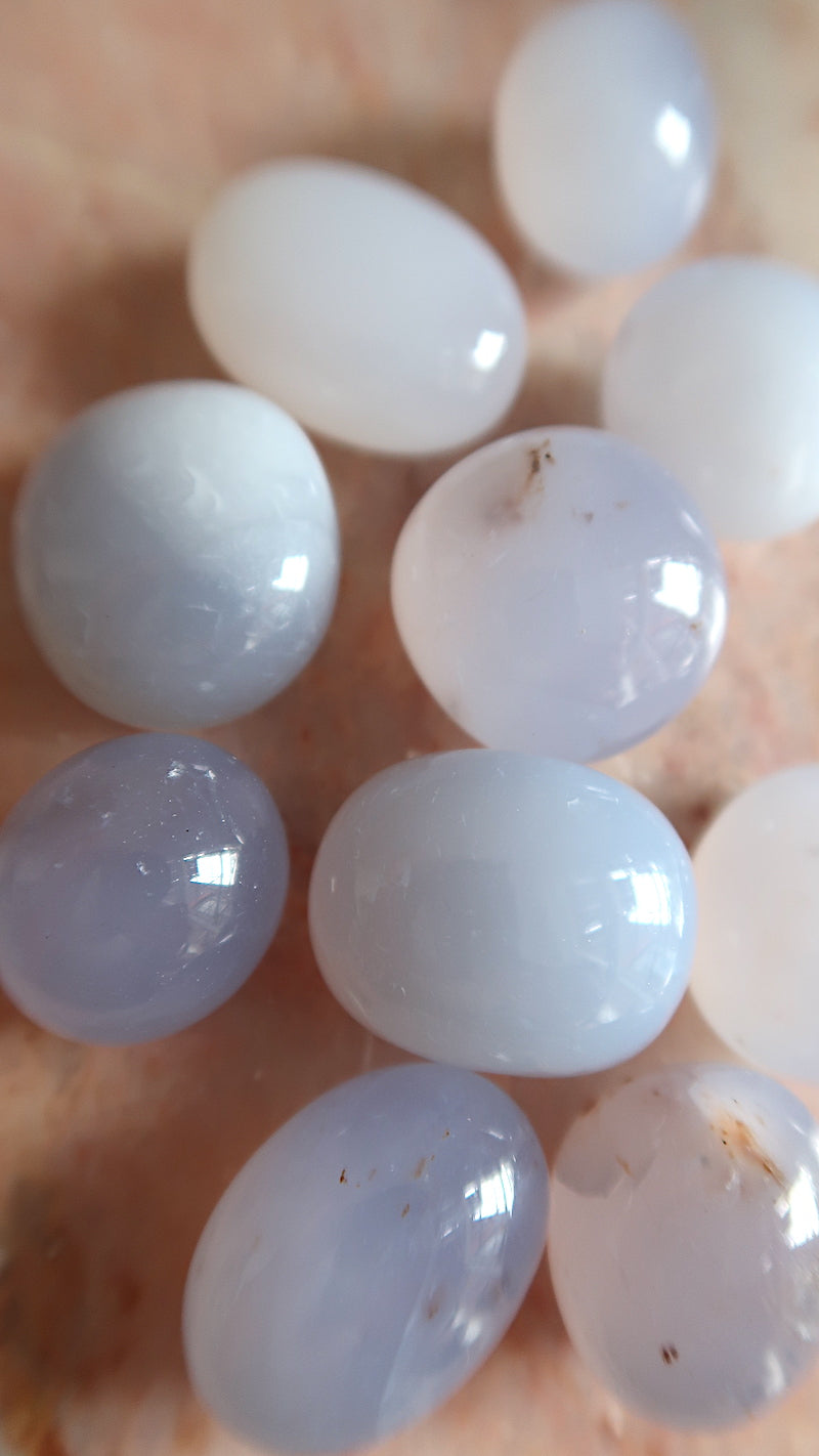 Blue Chalcedony Tumbles