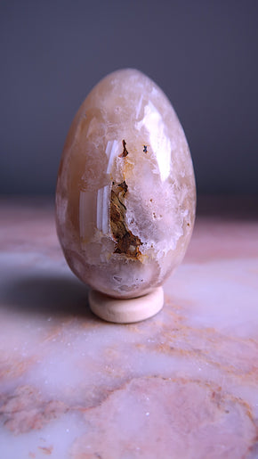 Large Flower Agate Egg
