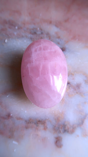 Large Rose Quartz Palm Stone