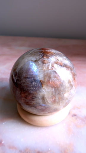 Large Moonstone & Sunstone Sphere