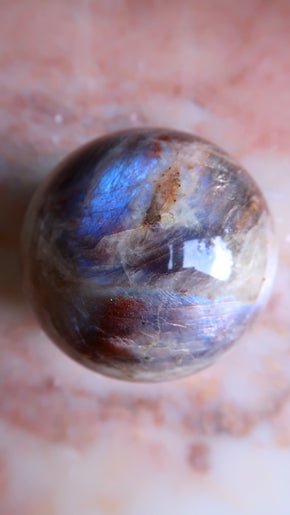 Large Moonstone & Sunstone Sphere