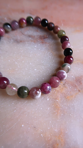 Pink Tourmaline & Lepidolite Bracelet