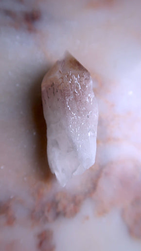 Pink Candle Quartz Point (self-healing)