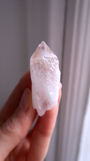 Pink Candle Quartz Point (self-healing)