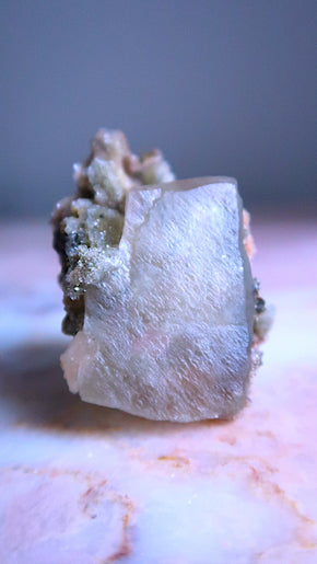 Yellow Calcite Cluster (pink hue)