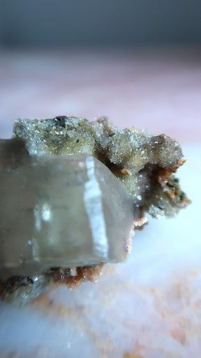 Yellow Calcite Cluster (pink hue)