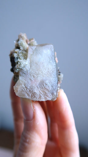 Yellow Calcite Cluster (pink hue)