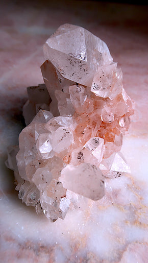 Large Rare Pink Samadhi Quartz Cluster