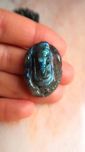 Mini Labradorite Ganesh