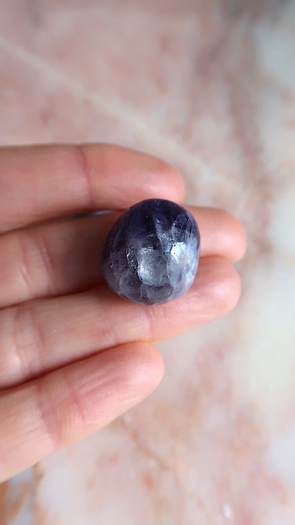 Blue John Fluorite UK (deep purple & white)